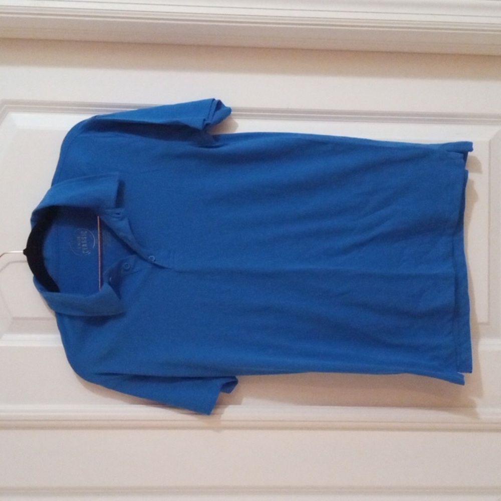 Blue True Classic size small tag less cotton blend light weight ss polo.